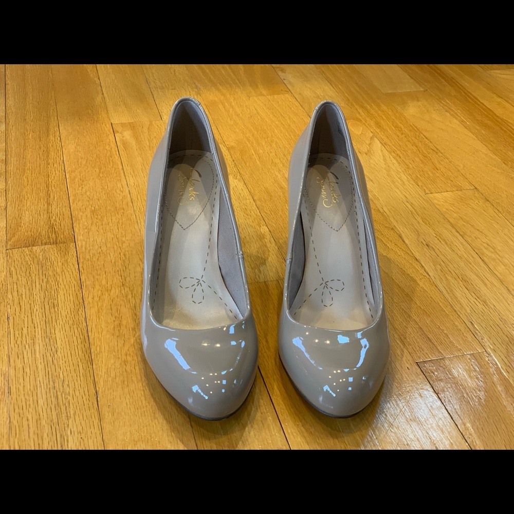 Clarks patent leather 3 in. pumps. Rarely used.